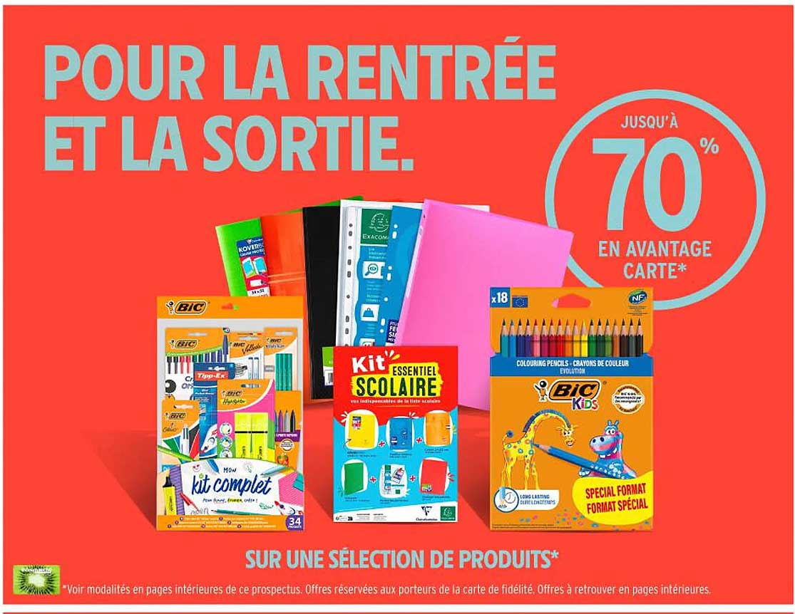POUR LA RENTRÉE ET LA SORTIE.