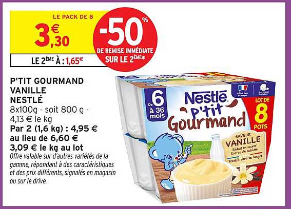 P'TIT GOURMAND VANILLE NESTLÉ