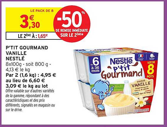 P'TIT GOURMAND VANILLE NESTLÉ
