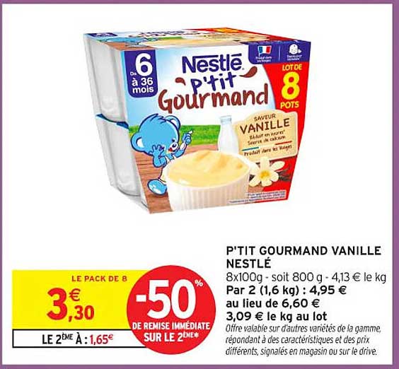 P'TIT GOURMAND VANILLE NESTLÉ