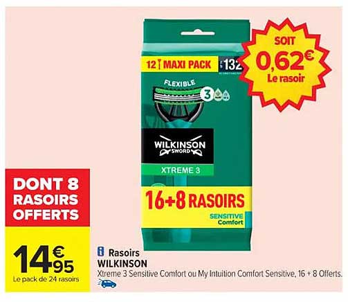 Rasoirs WILKINSON Xtreme 3 Sensitive Comfort
