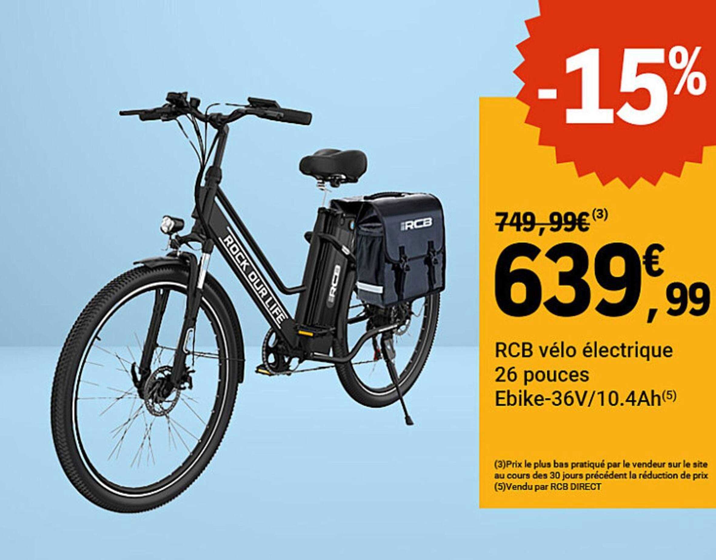 RCB vélo électrique 26 pouces