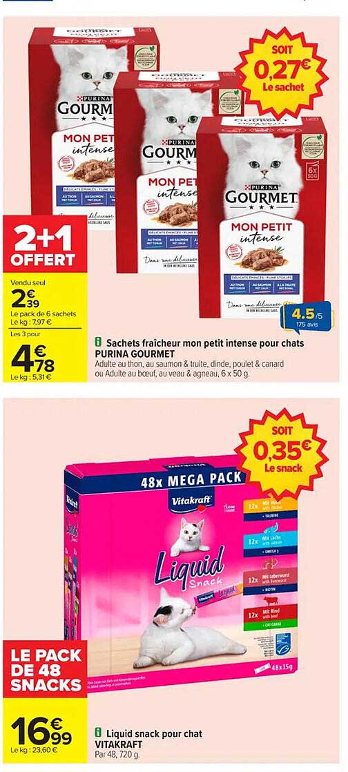 Sachets fraîcheur Mon Petit Intense pour chats PURINA GOURMET