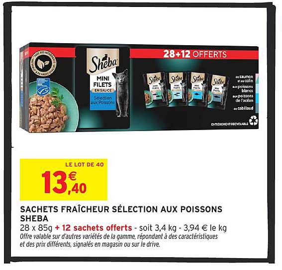 SACHETS FRAÎCHEUR SÉLECTION AUX POISSONS SHEBA