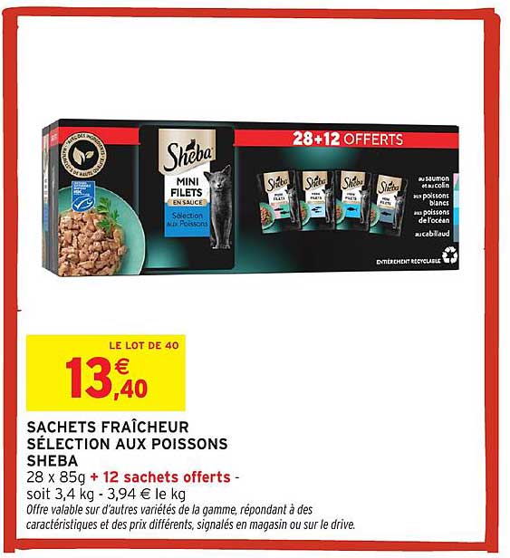 SACHETS FRAÎCHEUR SÉLECTION AUX POISSONS SHEBA