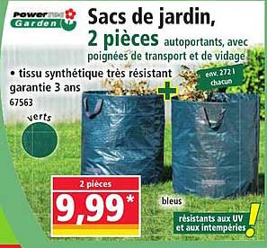 Sacs de jardin, 2 pièces