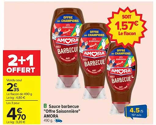 Sauce barbecue "Offre Saisonière" AMORA