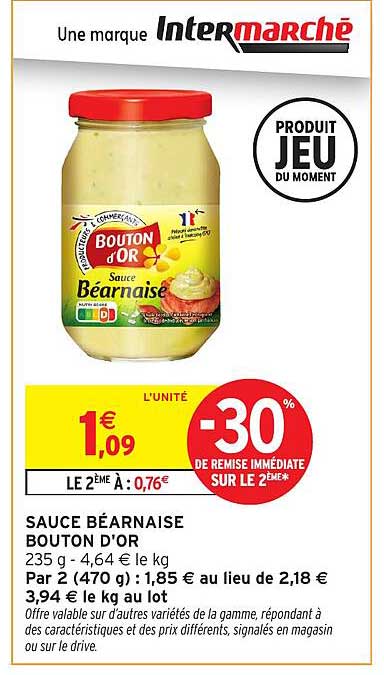 SAUCE BÉARNAISE BOUTON D'OR