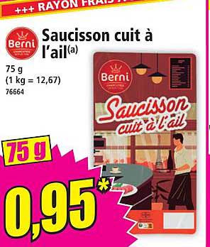 Saucisson cuit à l’ail