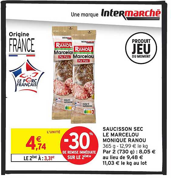 SAUCISSON SEC LE MARCELOU MONIQUE RANOU
