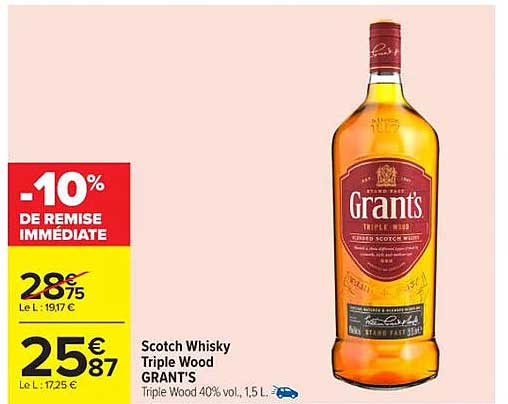 Scotch Whisky Triple Wood GRANT'S