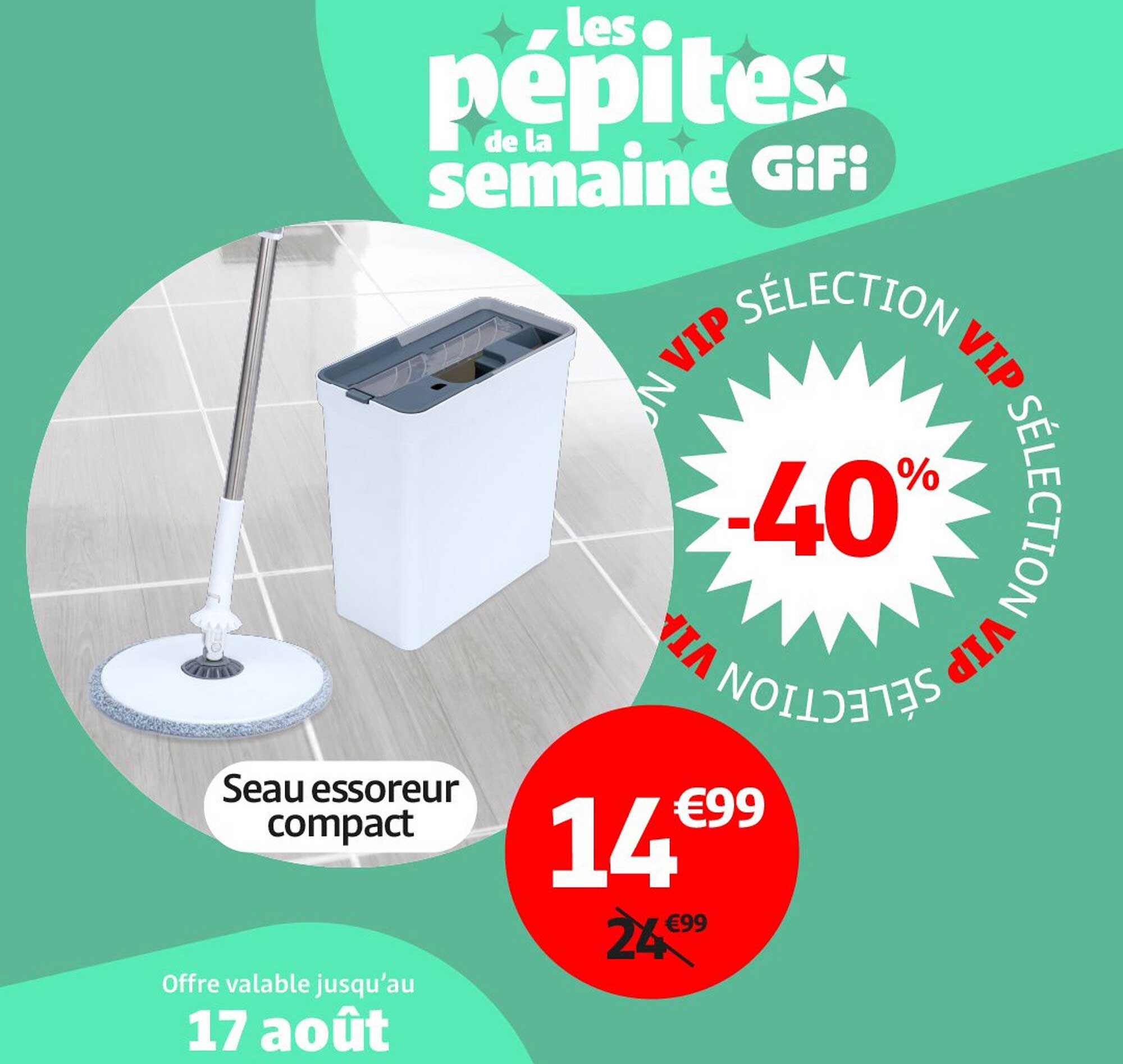 Seau essoreur compact