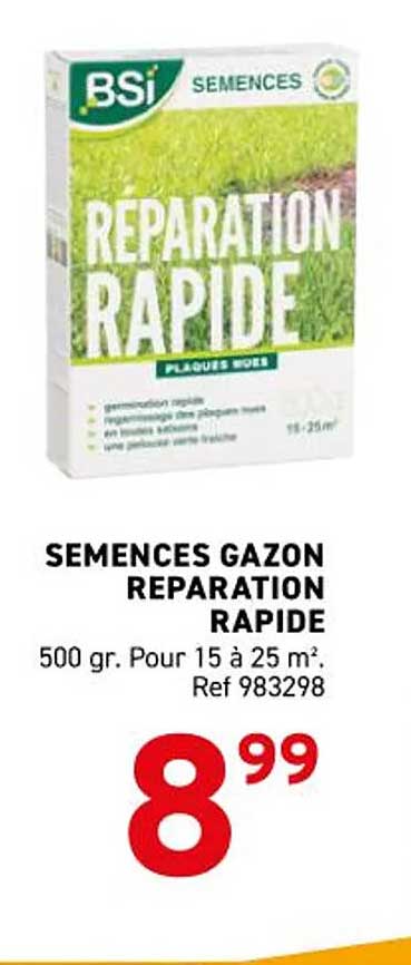 SEMENCES GAZON REPARATION RAPIDE