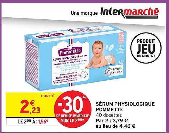 SÉRUM PHYSIOLOGIQUE POMMETTE
