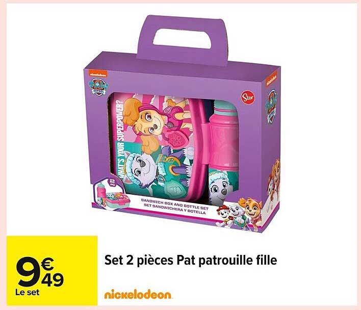 Set 2 pièces Pat patrouille fille