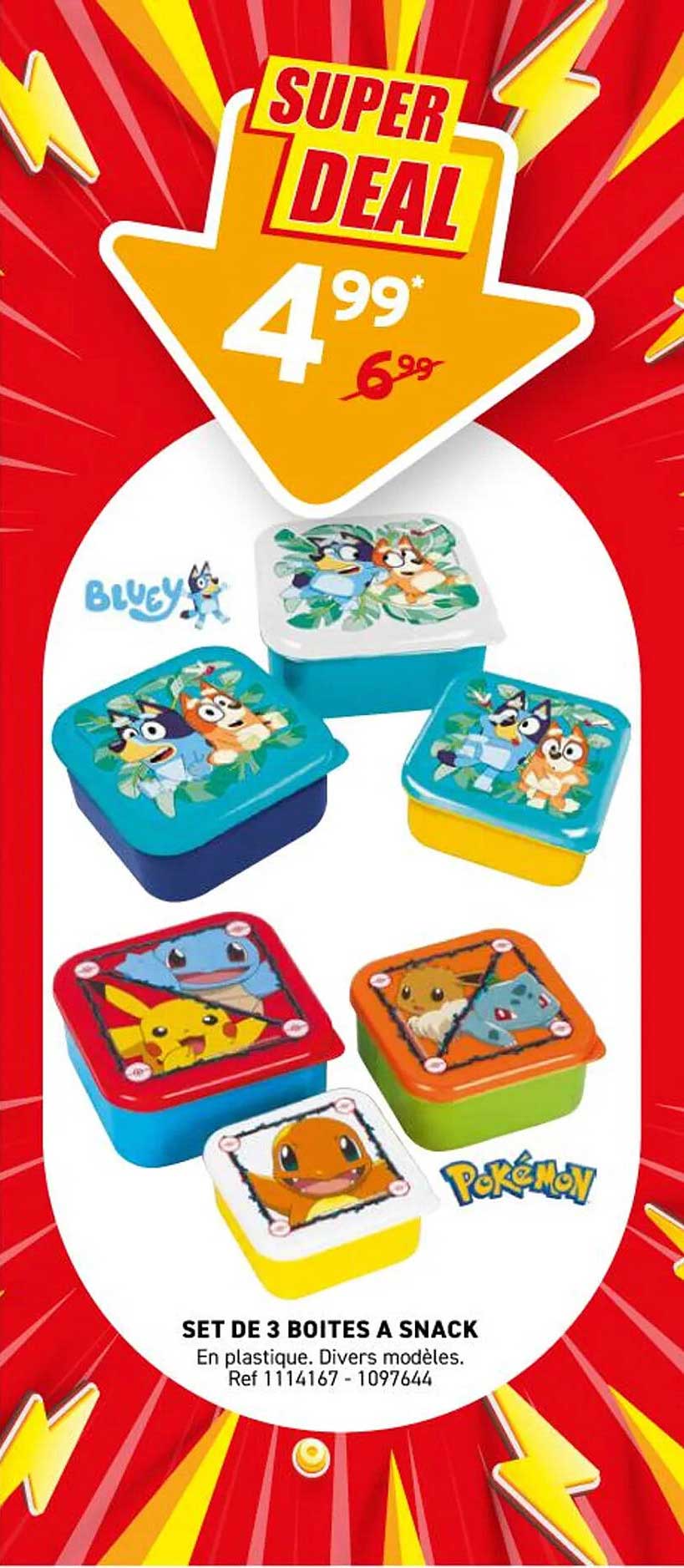 SET DE 3 BOITES À SNACK