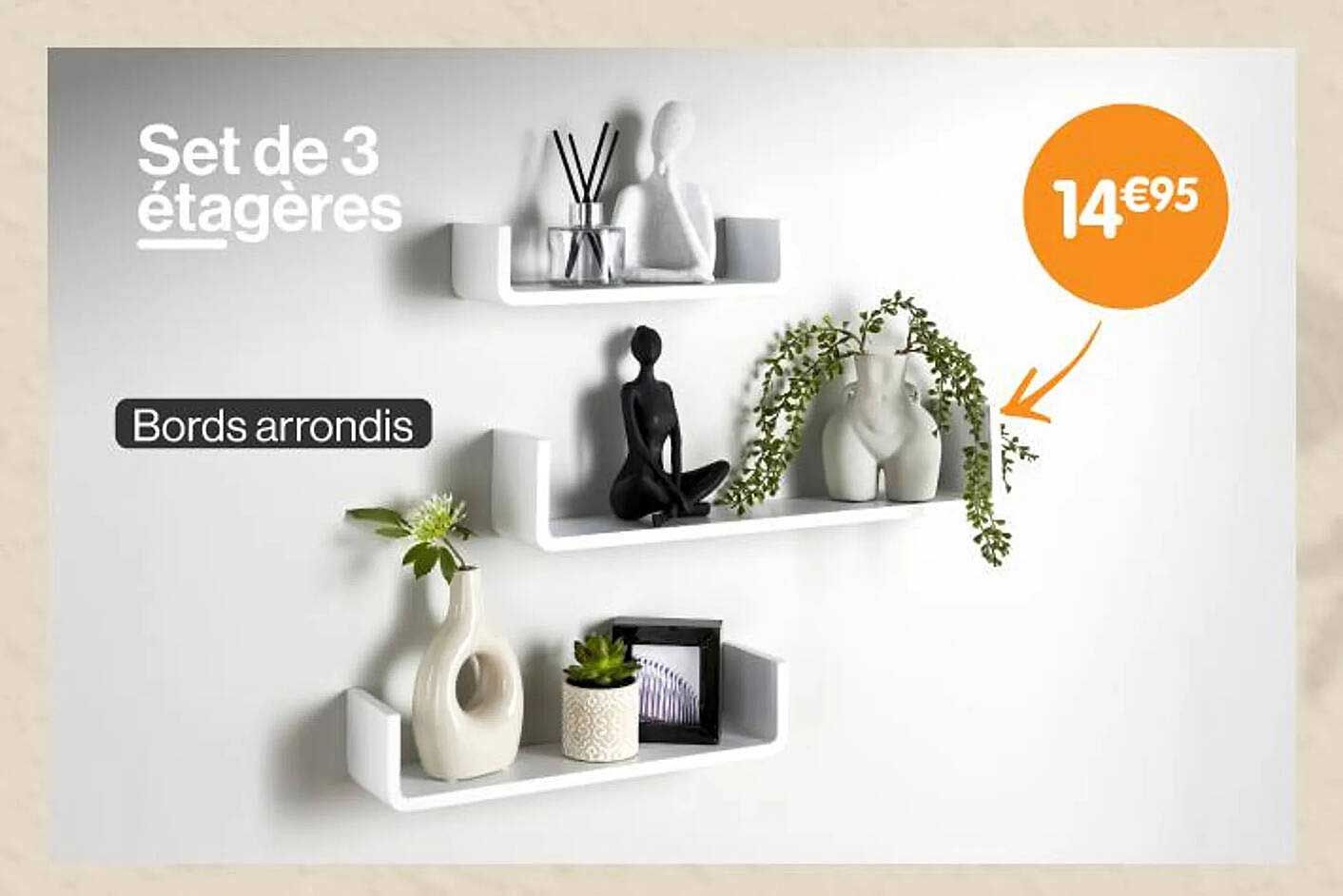 Set de 3 étagères