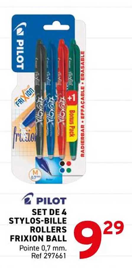 SET DE 4 STYLOS-BILLE ROLLERS FRIXION BALL