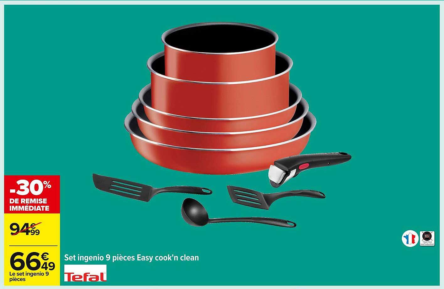 Set ingenio 9 pièces Easy cook'n clean