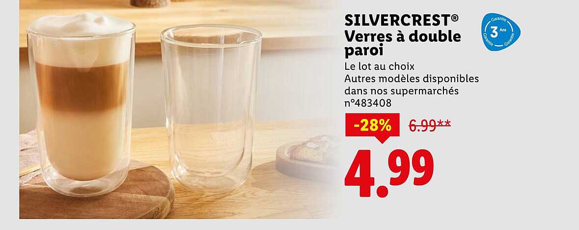 SILVERCREST® Verres à double paroi