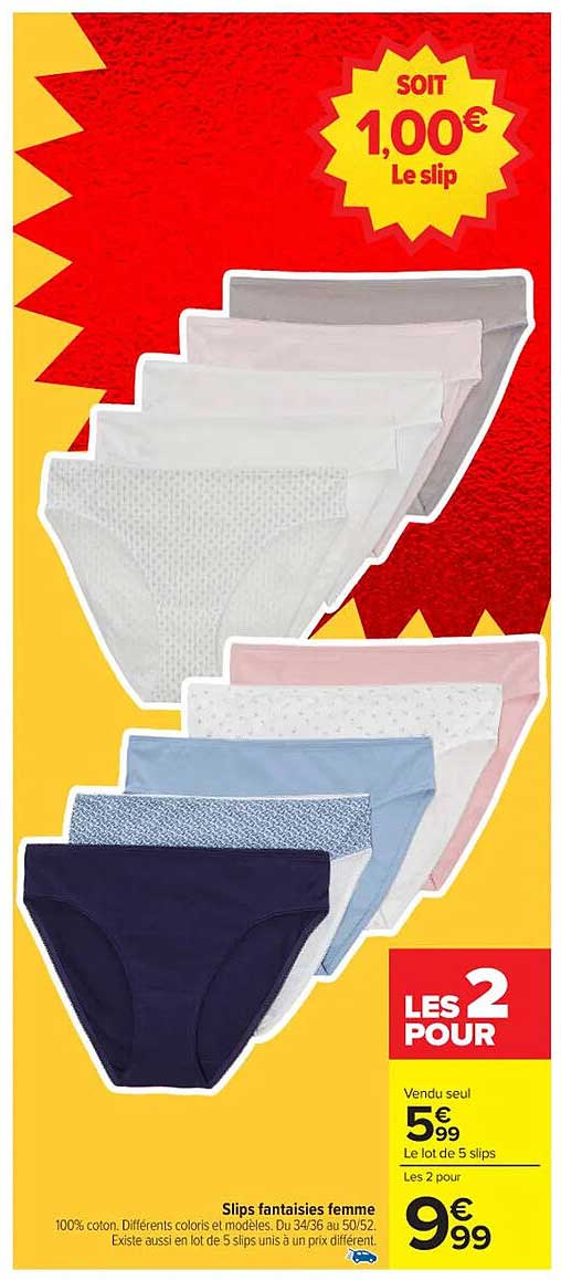 Slips fantaisies femme