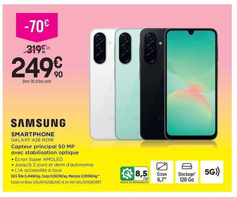 SMARTPHONE GALAXY A26 NOIR