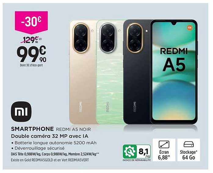 SMARTPHONE REDMI A5 NOIR