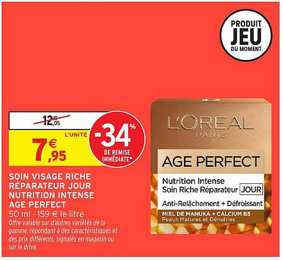 SOIN VISAGE RICHE RÉPARATEUR JOUR NUTRITION INTENSE AGE PERFECT