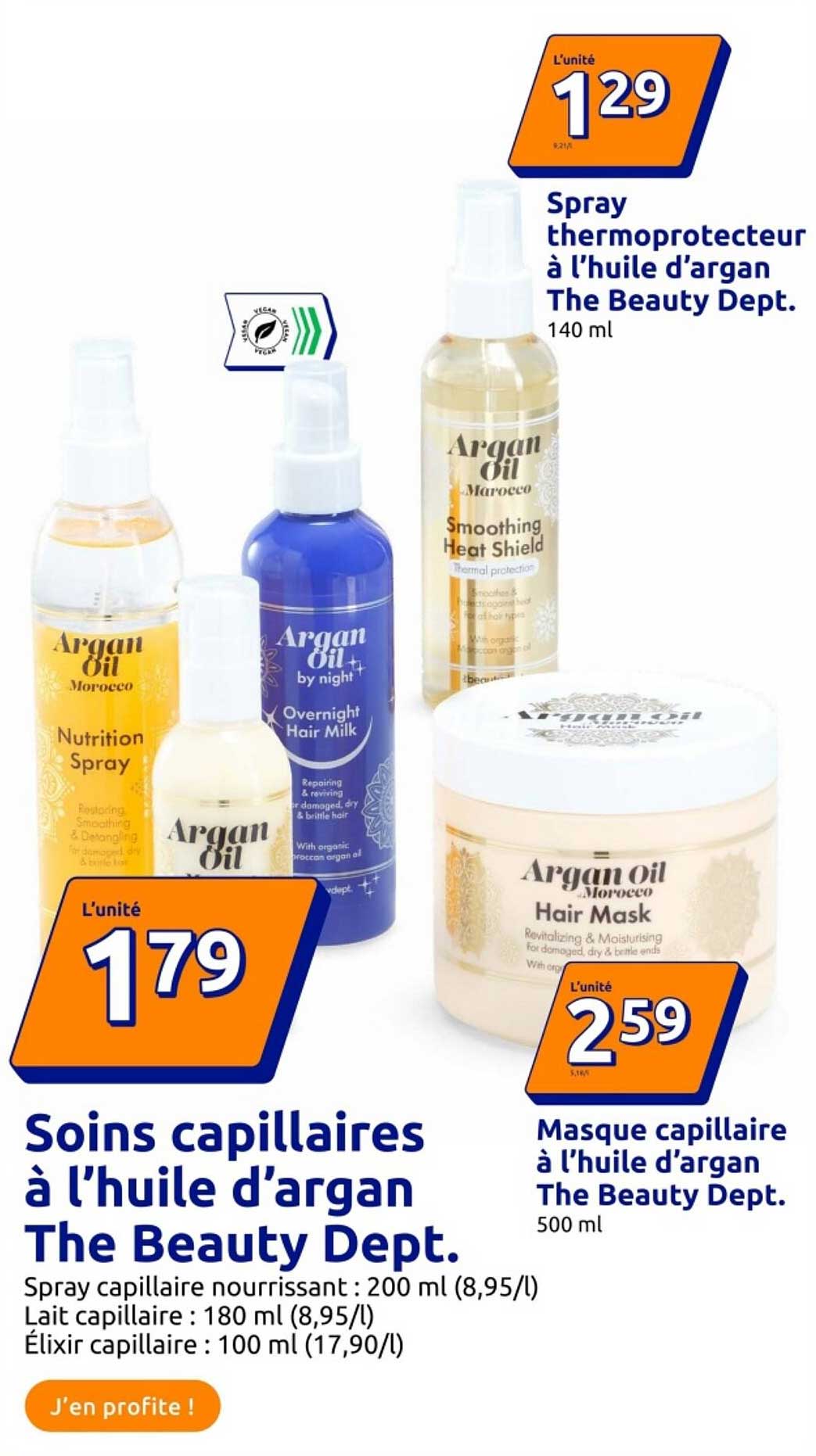 Soins capillaires à l'huile d'argan The Beauty Dept.