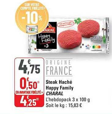 Steak Haché Happy Family CHARAL