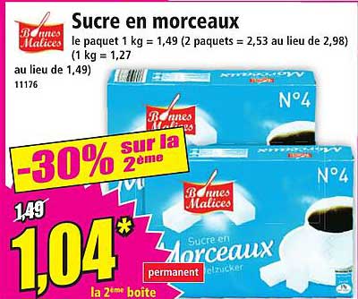 Sucre en morceaux