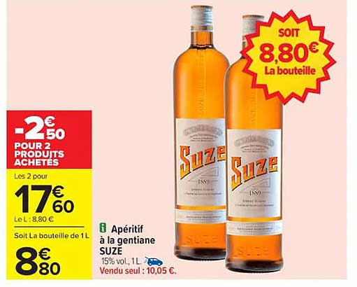 Suze, Apéritif à la gentiane