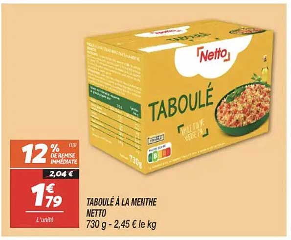 TABOULÉ À LA MENTHE NETTO