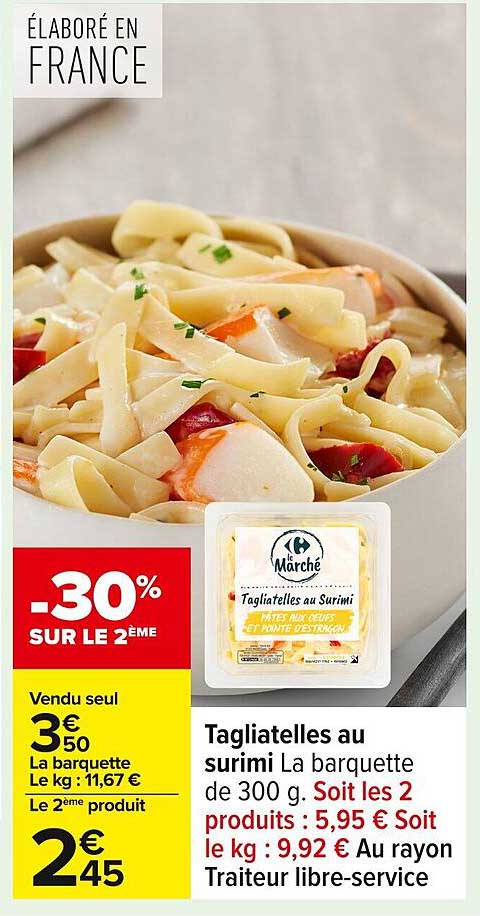 Tagliatelles au surimi