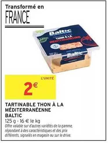 TARTINABLE THON À LA MÉDITERRANÉENNE BALTIC