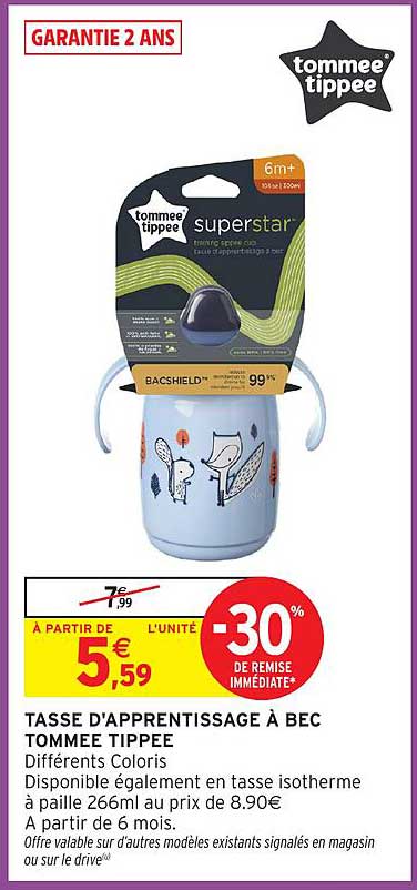 TASSE D'APPRENTISSAGE À BEC TOMMEE TIPPEE