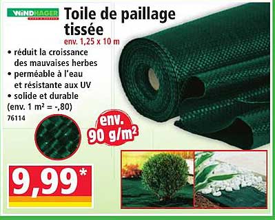 Toile de paillage tissée