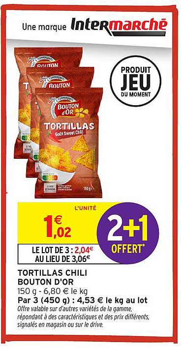 TORTILLAS CHILI BOUTON D'OR