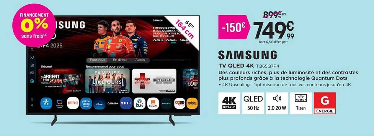 TV QLED 4K TQ65Q7F4