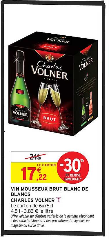 VIN MOUSSEUX BRUT BLANC DE BLANCS CHARLES VOLNER