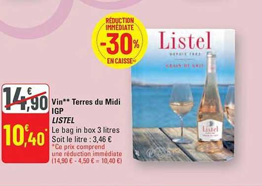Vin** Terres du Midi IGP LISTEL