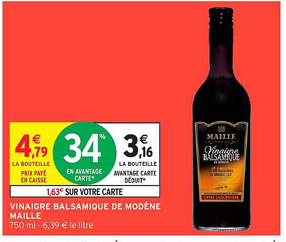 VINAIGRE BALSAMIQUE DE MODÈNE MAILLE