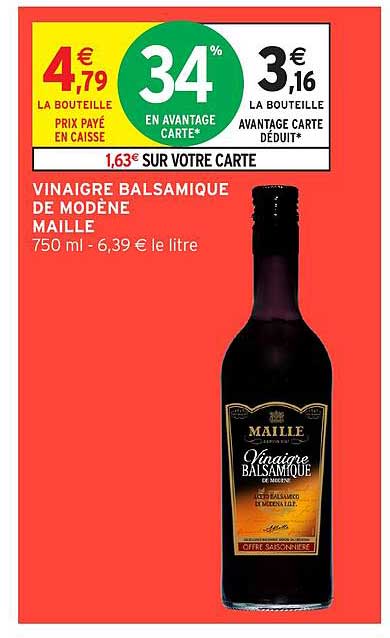 VINAIGRE BALSAMIQUE DE MODÈNE MAILLE