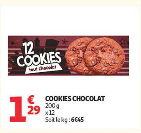 12 COOKIES tout chocolat