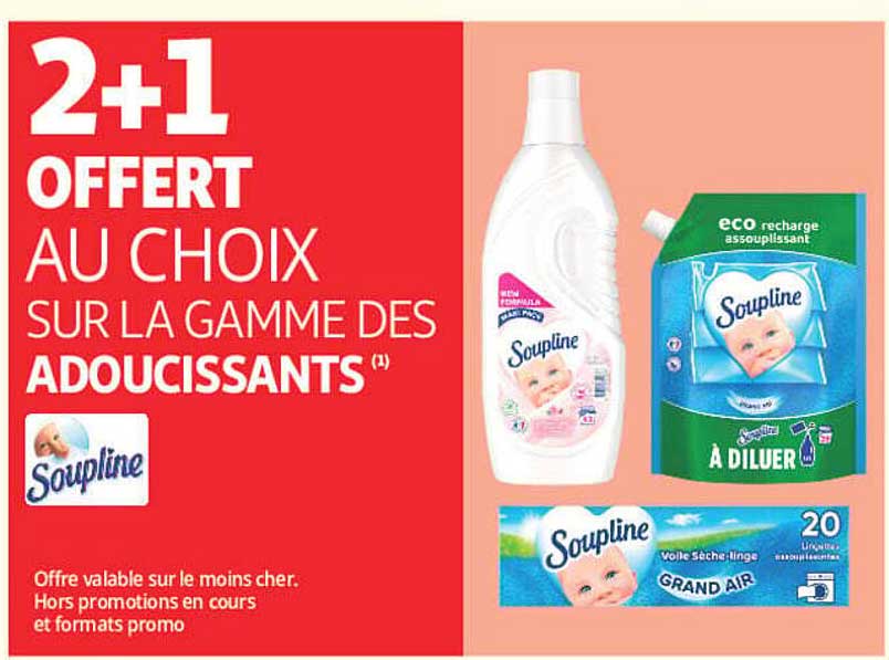 2+1 OFFERT AU CHOIX SUR LA GAMME DES ADOUCISSANTS