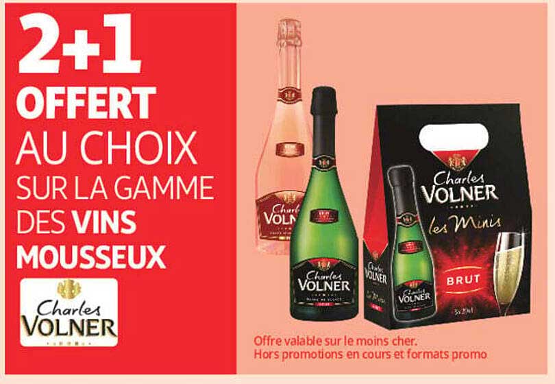 2+1 OFFERT AU CHOIX SUR LA GAMME DES VINS MOUSSEUX