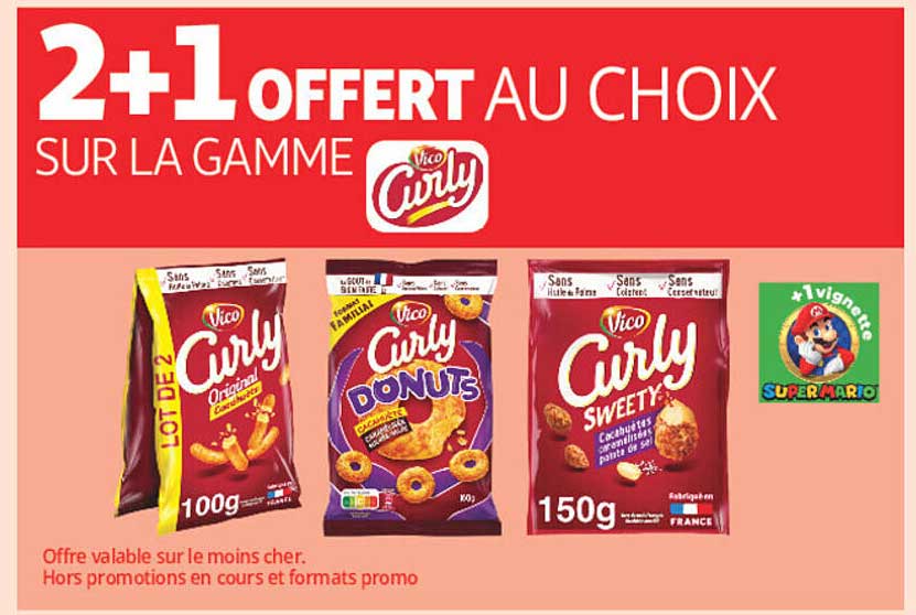 2+1 OFFERT AU CHOIX SUR LA GAMME Vico Curly