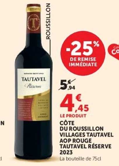 -25% DE REMISE IMMÉDIATE