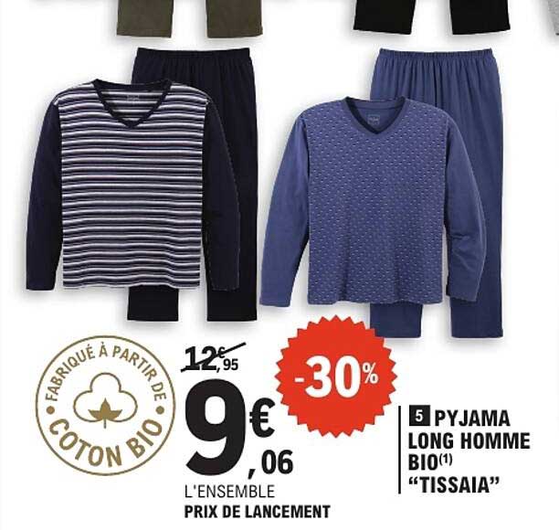 5 PYJAMA LONG HOMME BIO(1) “TISSAIA”