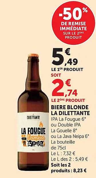 -50% DE REMISE IMMÉDIATE SUR LE 2ÈME PRODUIT